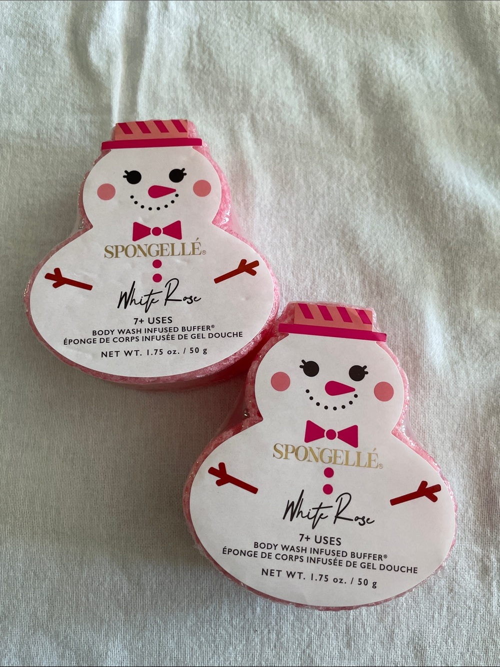 Spongelle White Rose Snowman Body Wash Buffer